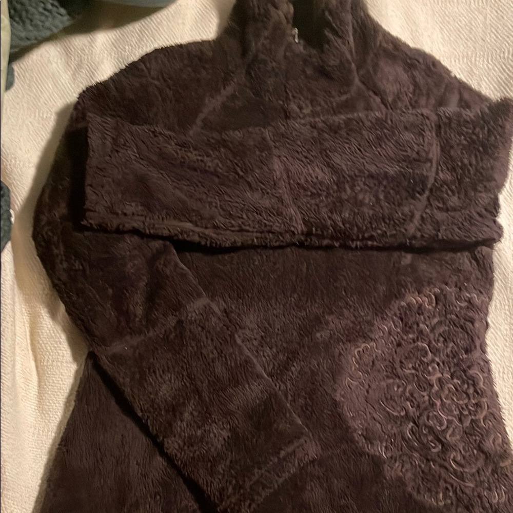 Cozy Brown Faux Fur 3/4 zip